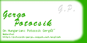 gergo potocsik business card